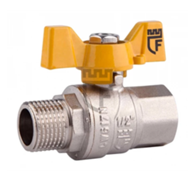 Кран кульовий різьбовий латунний SD Forte ВЗ Ду15 Py40