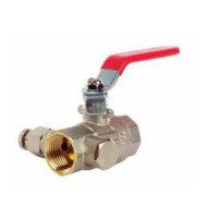 Кран кульовий різьбовий латунний зі спуском повітря Ду 20