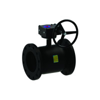 Кран кульовий 11с333п з редуктором Ду 200/150 Ру 16