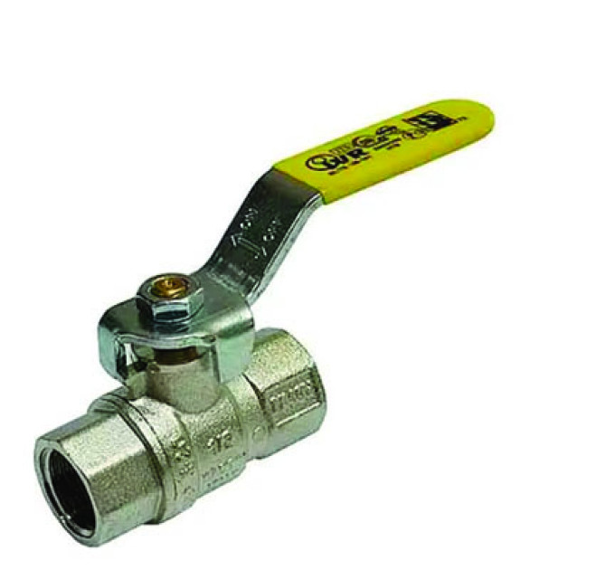 Кран кульовий різьбовий латунний газовий Ду40 (1 1/2) ВН IVR арт.152