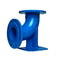 Колено чугунное фланцевое с упором Ду150 Ру16