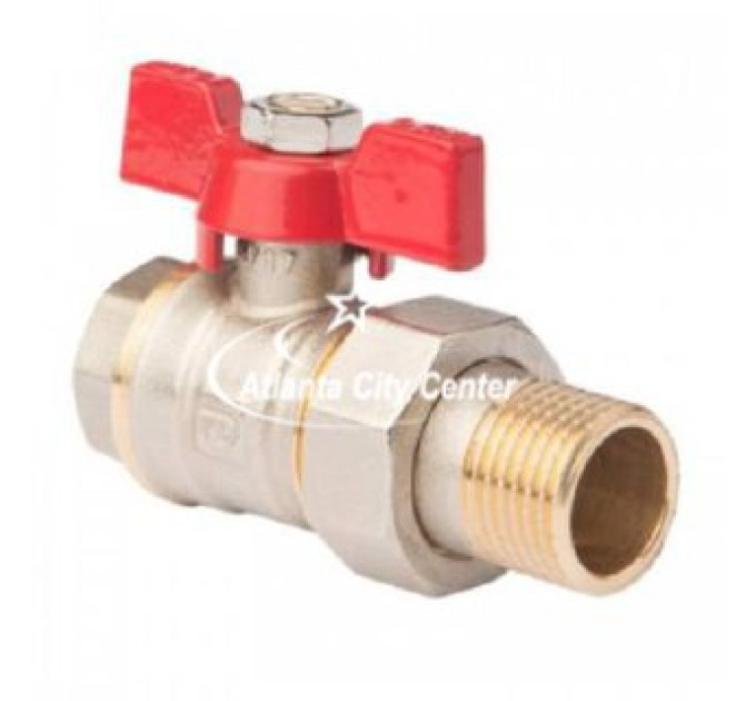 Кран кульовий різьбовий латунний з американкою FADO New Ду32 (1*1/4)  Ру40