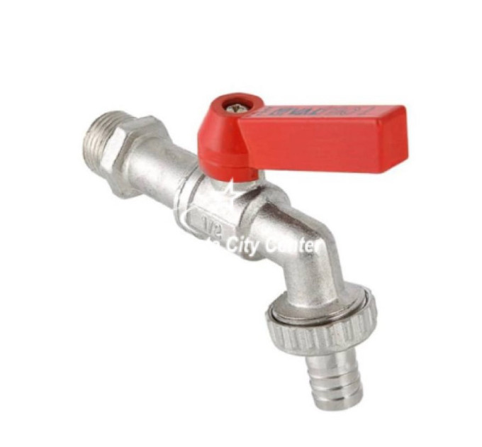 Кран кульовий різьбовий латунний водорозбірний Ду15 (1/2) Ру10