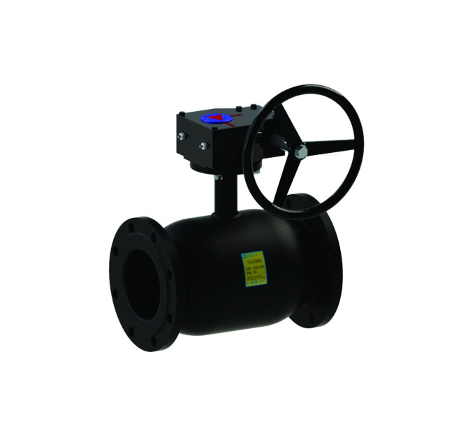 Кран кульовий 11с336п з редуктором Ду 150/150 Ру 16