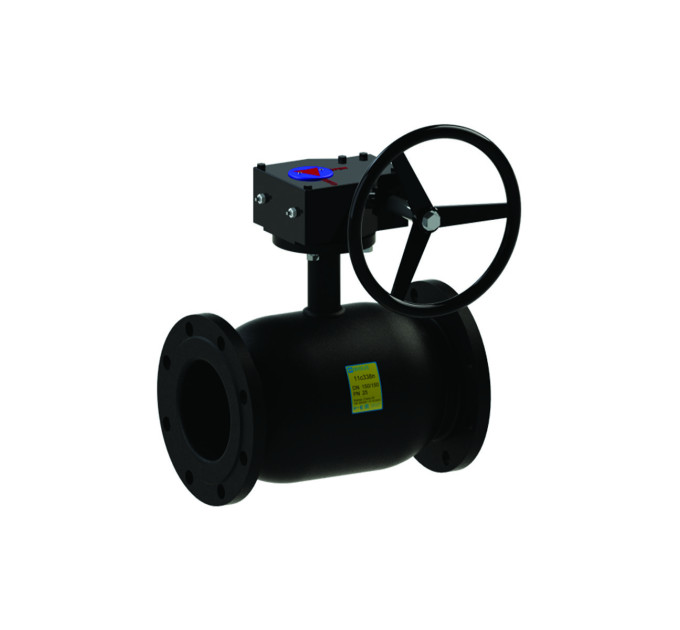 Кран кульовий 11с338п з редуктором Ду 125/125 Ру 25