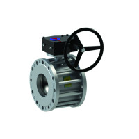 Кран кульовий 11с342п з редуктором Ду 150/100 Ру 16