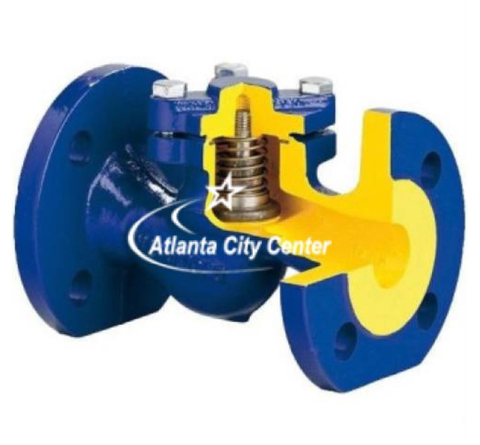 Клапан зворотній фланцевий підйомний Zetkama 287 Ду 300 Ру 16