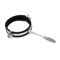 Хомут сталевий для труб з гумовою прокладкою 10'' (247-258мм) М10